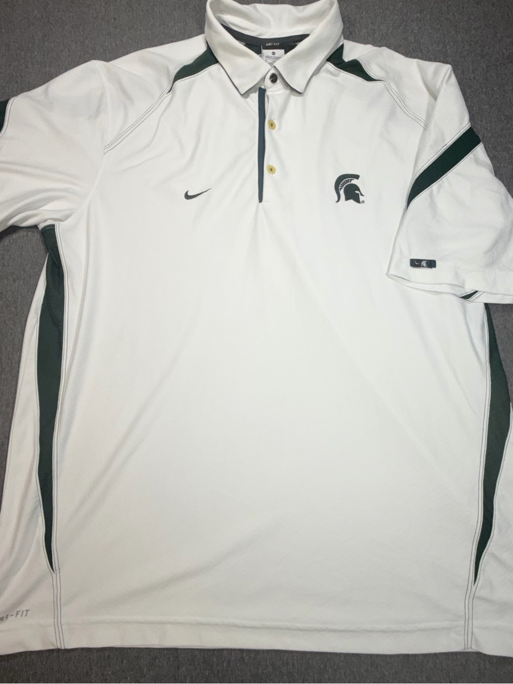 Nike Michigan State Spartans Team Polo Shirt Mens XL NCAA Dri Fit 22700X-MS2